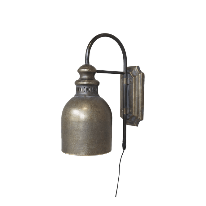 Hovedbilde Vegg lampe H38 cm i antikk messing