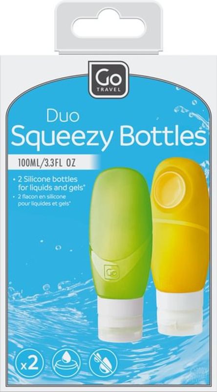 Refillflasker Squeezy 100ml 2 stk Go Travel 