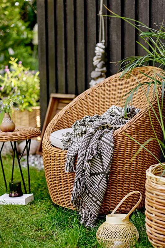 Bloomingville pledd Gutte Plaid, 160x130 cm
