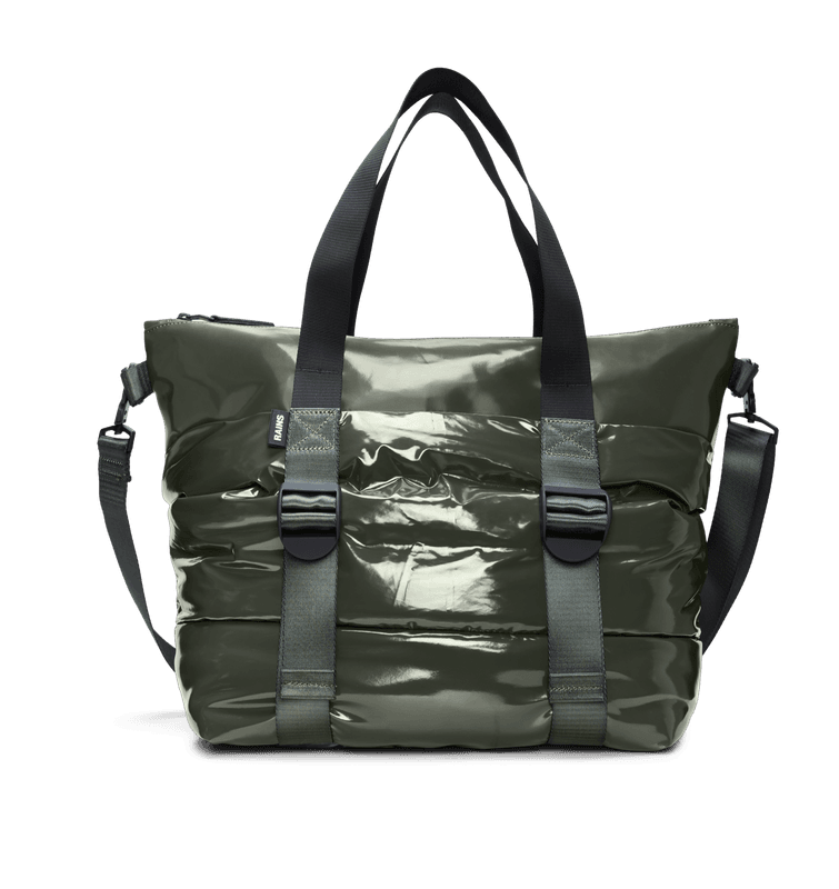Rains, Puffer Mix Tote Bag Mini - Swamp