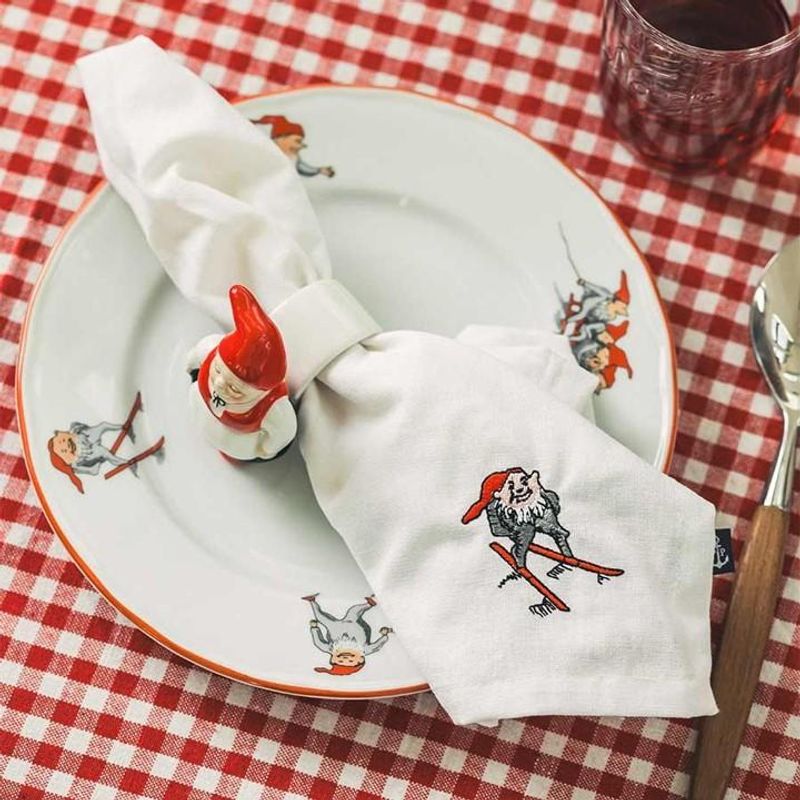 Tøyserviett Nisse Porsgrund Porselen
