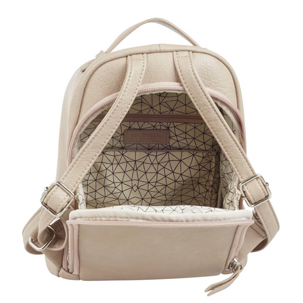 Ulrika Design Ryggsekk liten, tyverisikret, beige