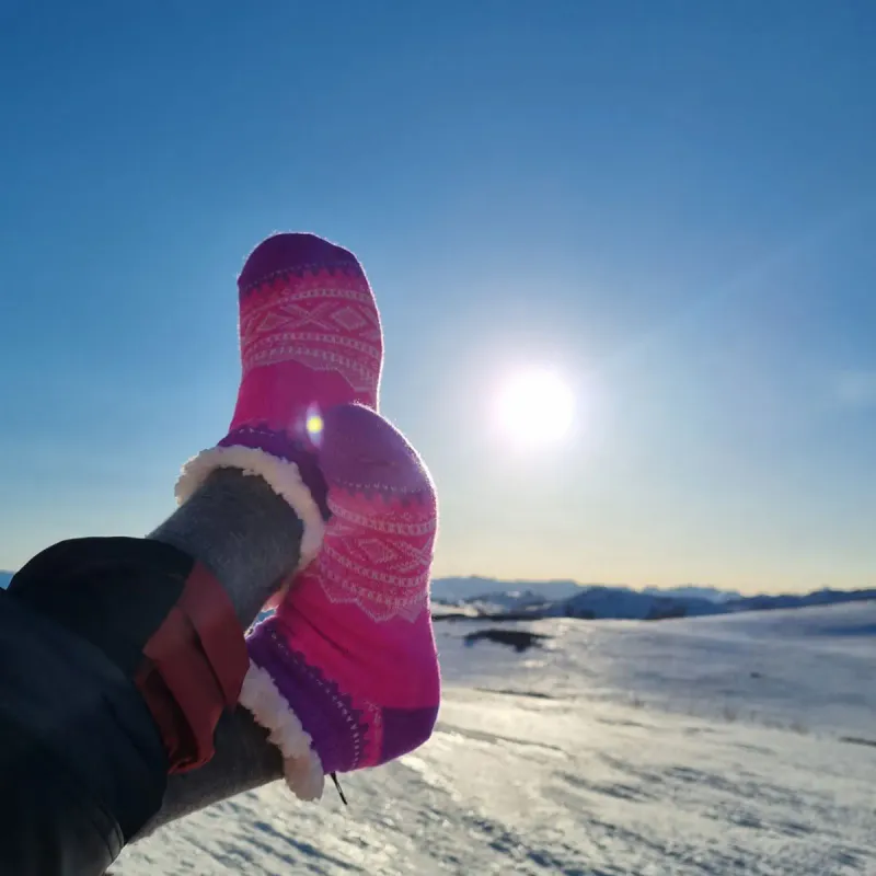 Kosesokk Mariusmønster kort rosa
