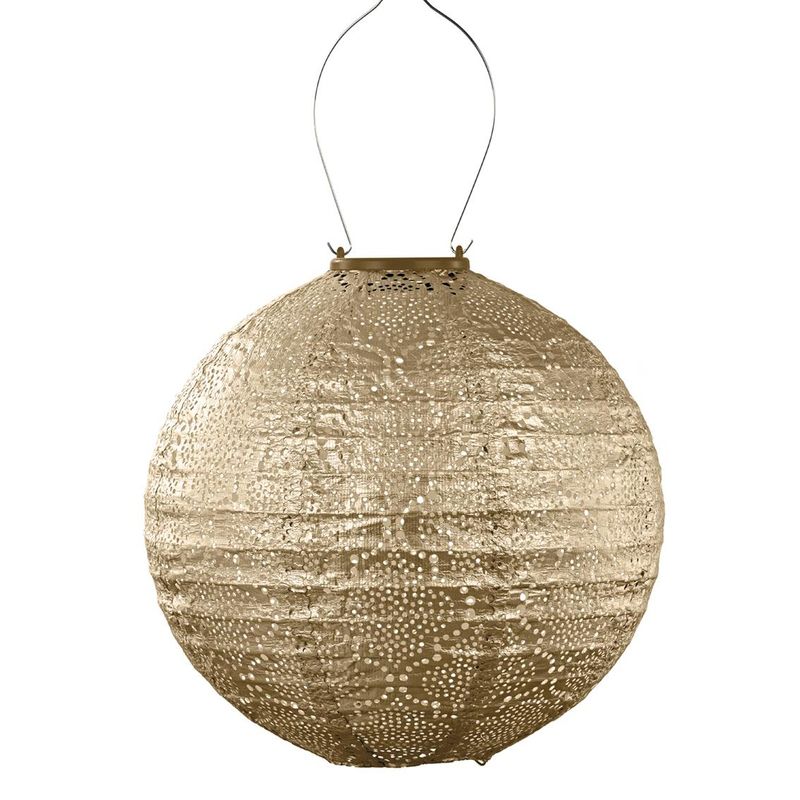 Lumiz Solcelle Led Lykt Round 30 Bazaar Gold