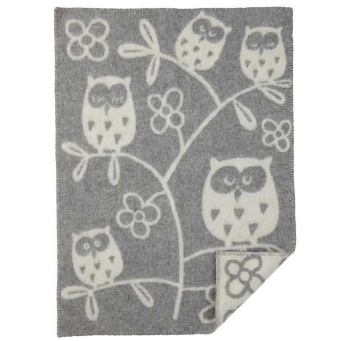 Hovedbilde Pledd i lammeull Tree Owl 65 x 90 cm fra Klippan