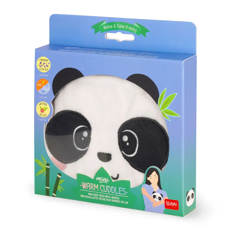 Varmepute Mini med linfrø & lavendelduft Panda