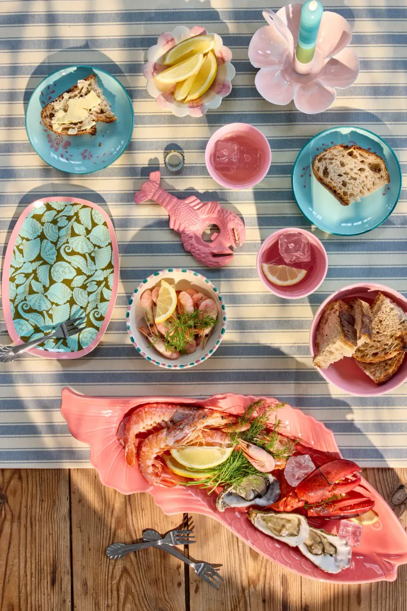 Rice serveringsfat i keramikk – fisk coral (53 cm)