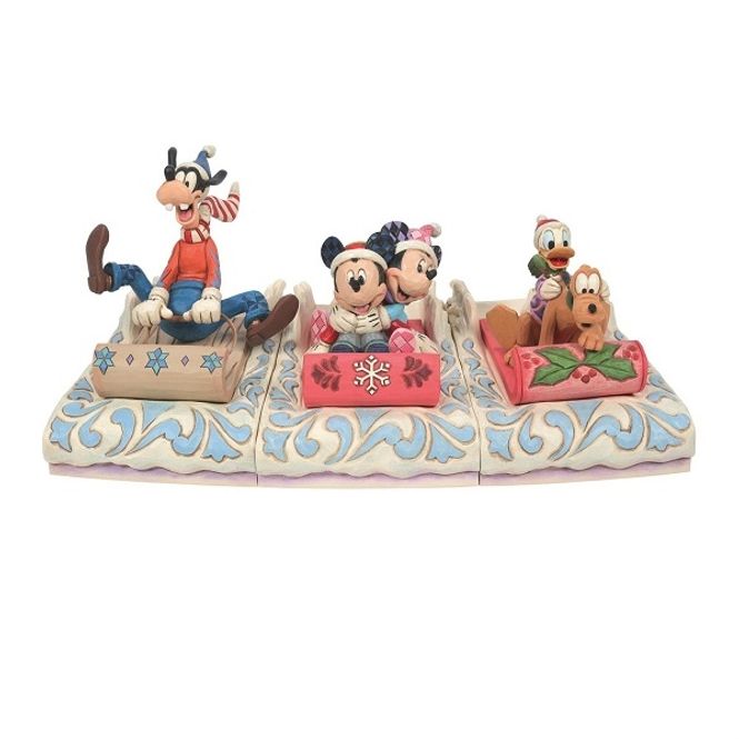 Hovedbilde Disney Julefigur - Slede Mikke & Minni Mus 11,5 cm
