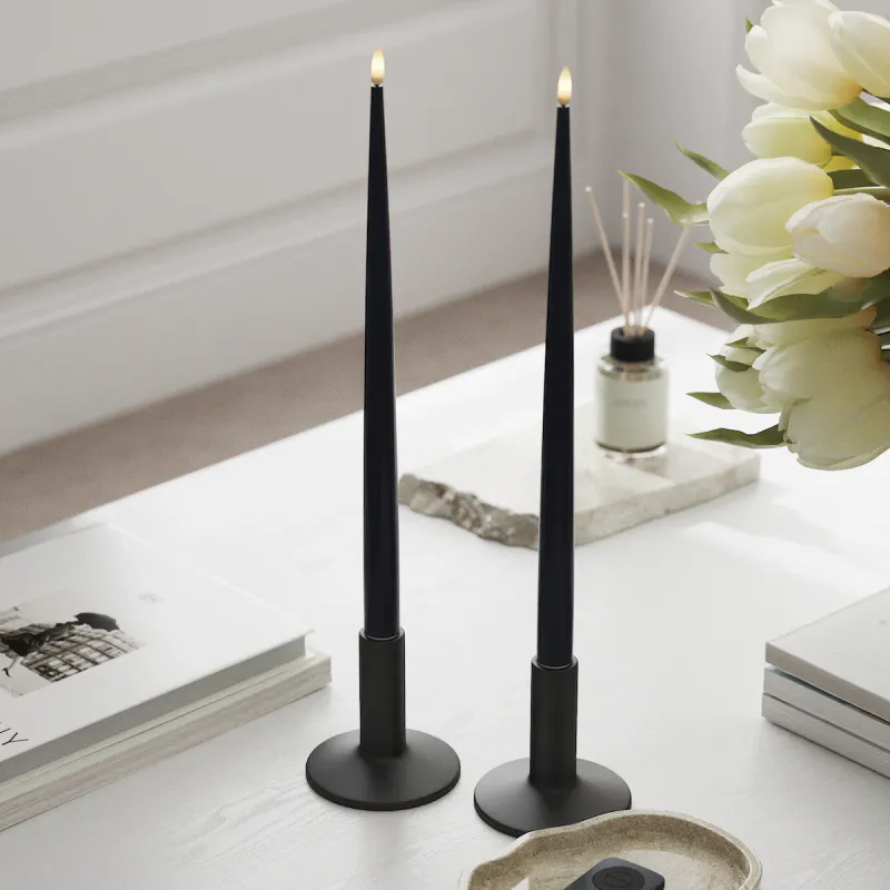 Deluxe Homeart Shiny Dinner Candle LED-stearinlys 2PK