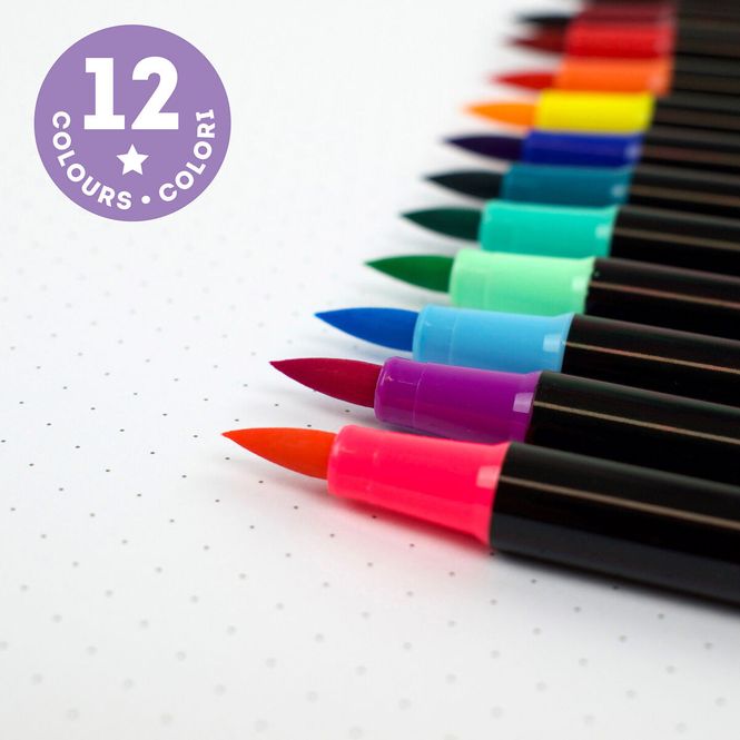 Hovedbilde Tusj 12pk Brush Markers  Legami
