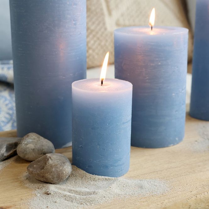 Hovedbilde Macon kubbelys rustikk – sky blue (H10 / Ø6 cm)