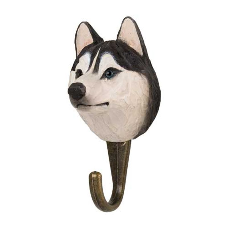 Håndskåret Krok – Sibirsk Husky Wildlife Garden