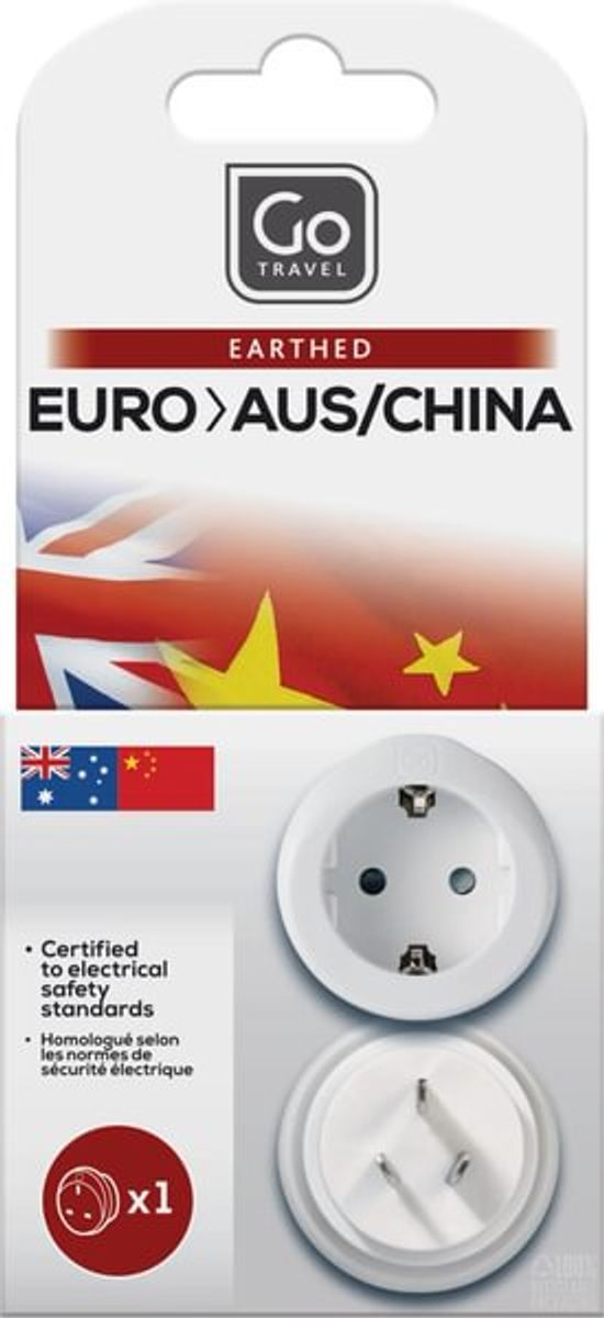 Adapter til Austraila og Kina fra Go Travel