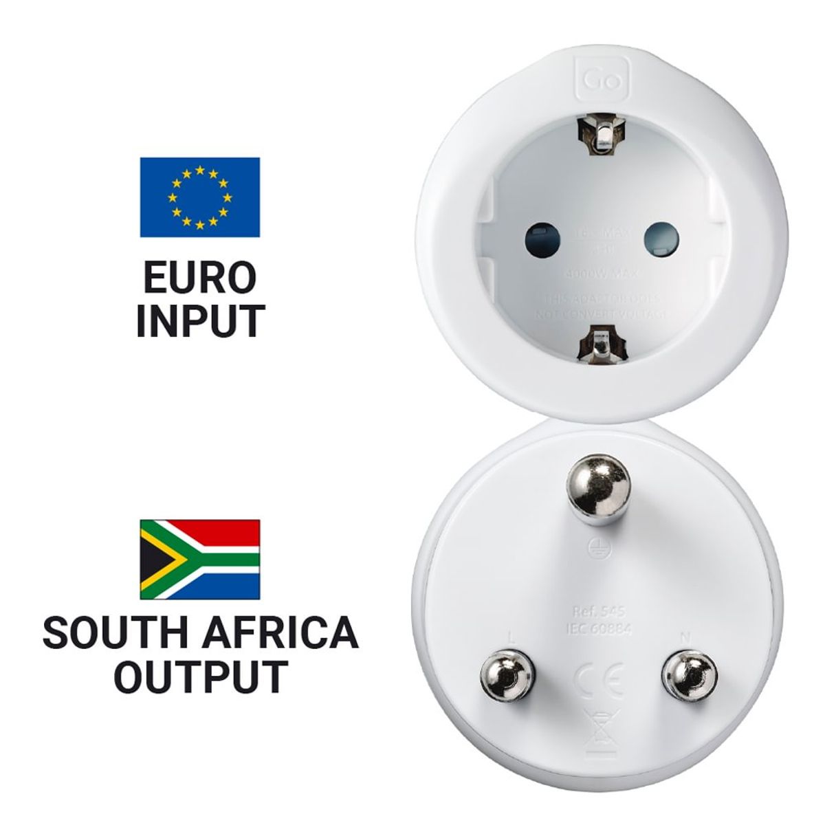 Adapter til Sør-Afrika fra Go Travel