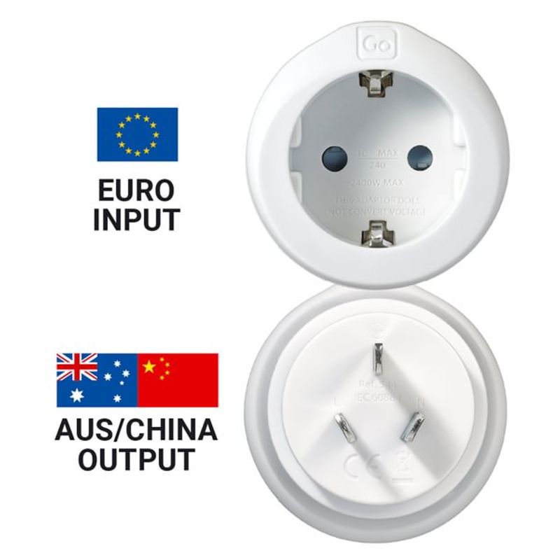 Adapter (Type I) til Austraila og Kina fra Go Travel
