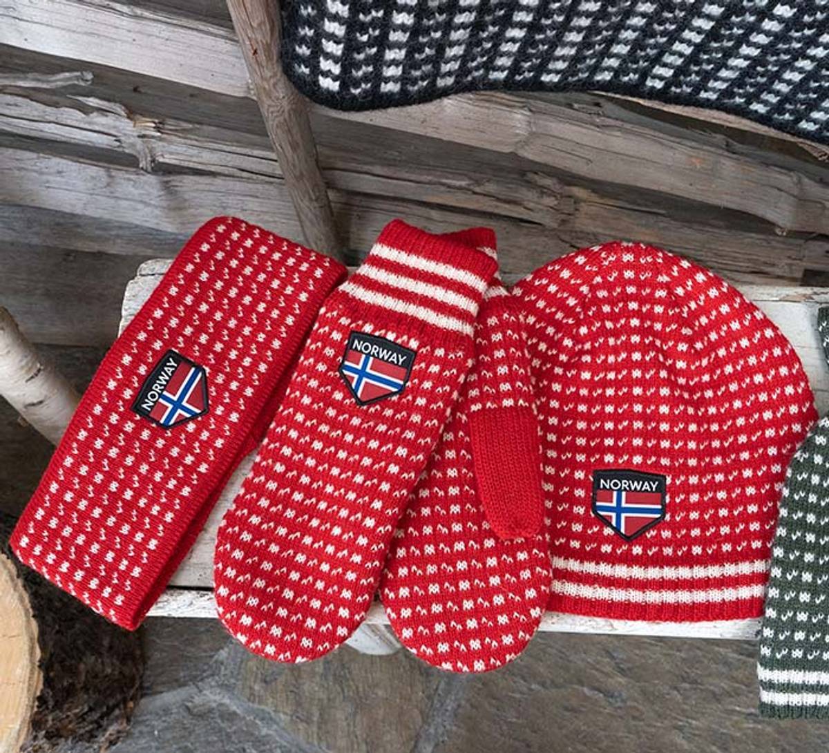 Islender Strikkelue, rød