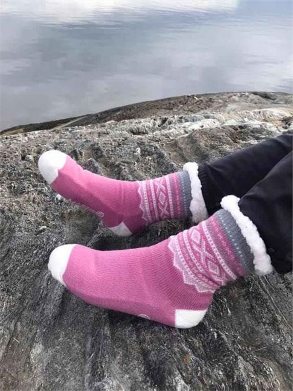 Kosesokk Mariusmønster lang rosa