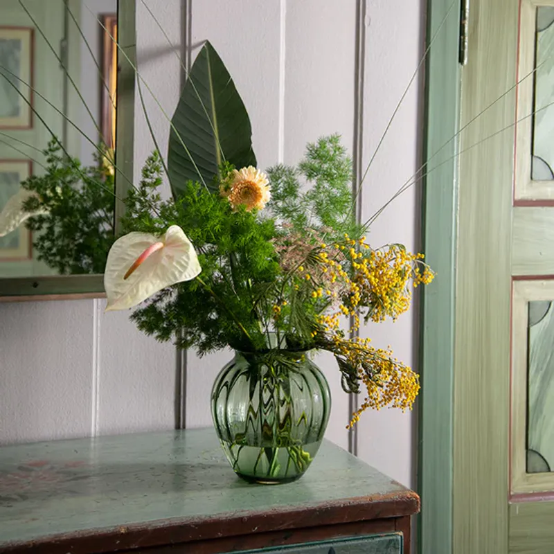 Emily Vase 23cm Grønn Optikk