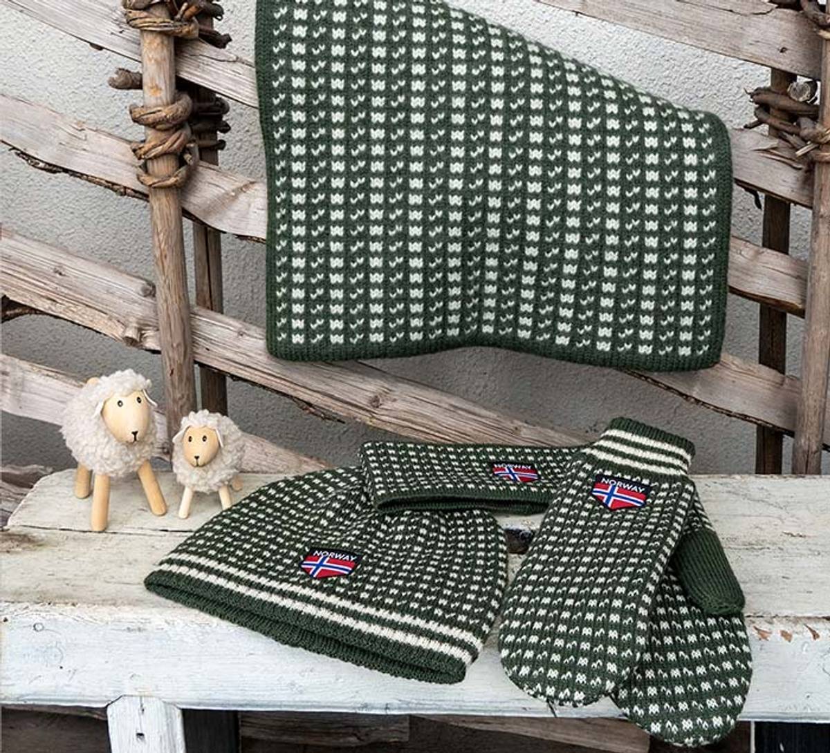 Islender Strikkelue, grønn