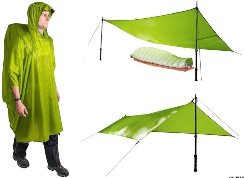 Poncho & Tarp i 1 - Superlett Ultrasil-materiale