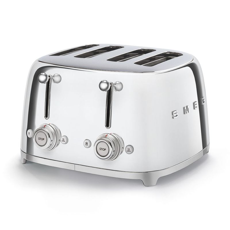 SMEG Brødrister 4 skiver, sølv