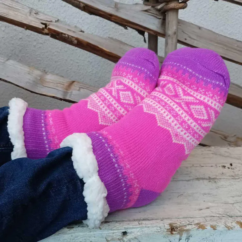Kosesokk Mariusmønster kort rosa