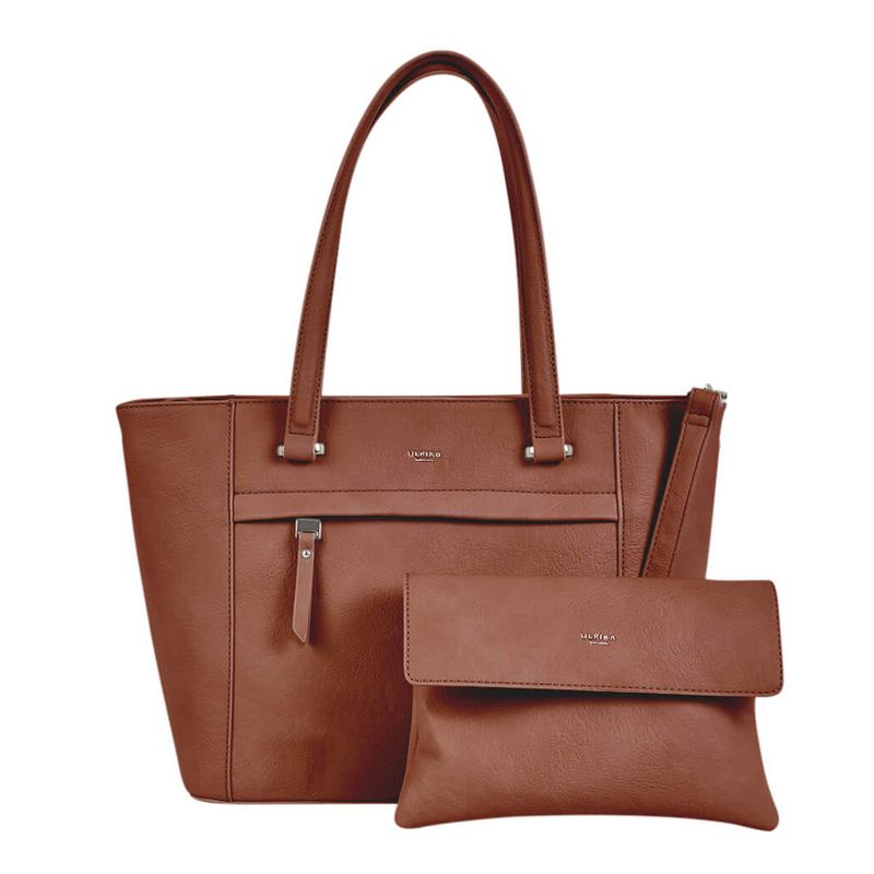 Ulrika Design Veske med clutch, brun