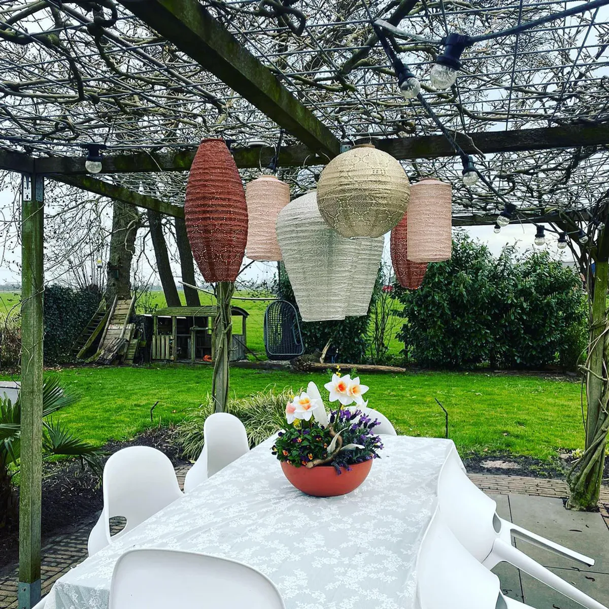 Lumiz Solcelle Led Lykt Tulip 20 Fiore Apricot