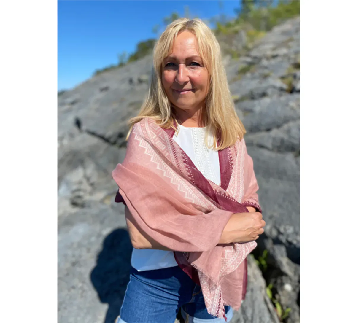 100% Ullskjerf Marius® Old Rose