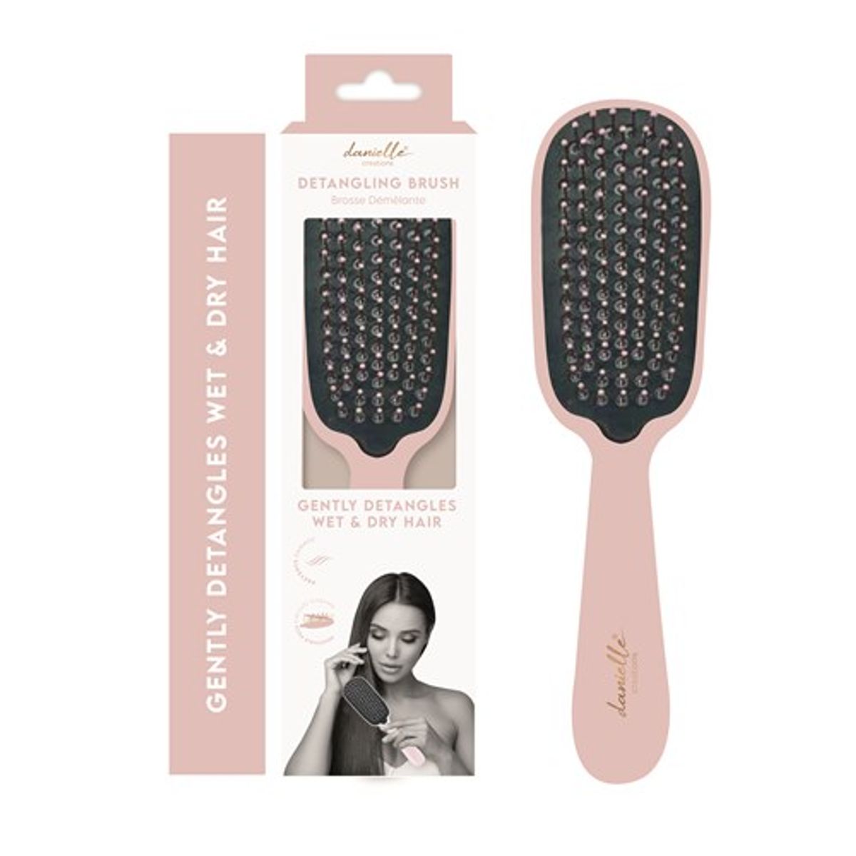 Danielle Creations – Rosa Easy Clean Hårbørste